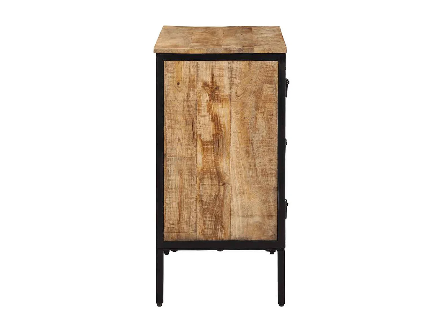 Buffets 2 pcs 70x35x70 cm bois de manguier brut massif