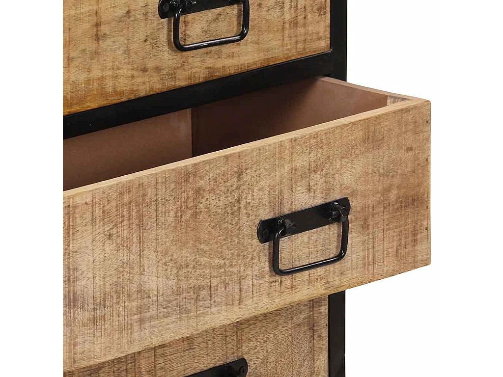 Buffets 2 pcs 70x35x70 cm bois de manguier brut massif