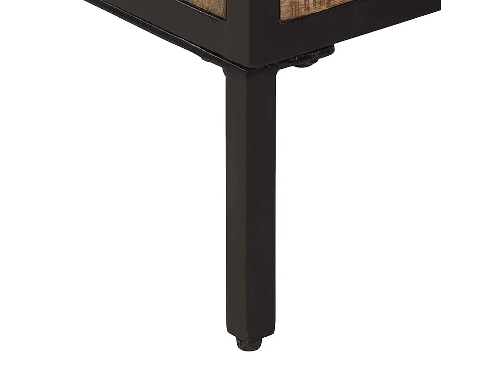 Buffets 2 pcs 70x35x70 cm bois de manguier brut massif