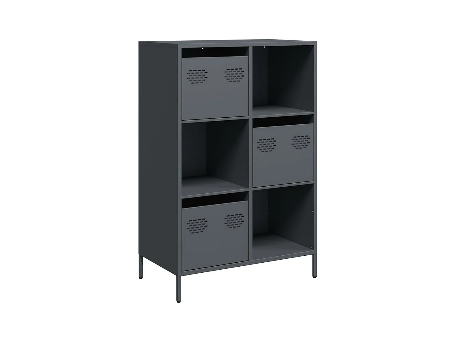 Credenza Antracite 68x39x103,5 cm Acciaio