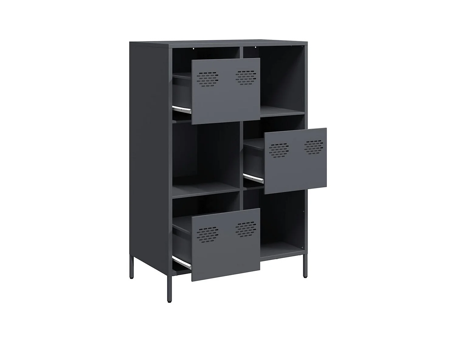 Credenza Antracite 68x39x103,5 cm Acciaio