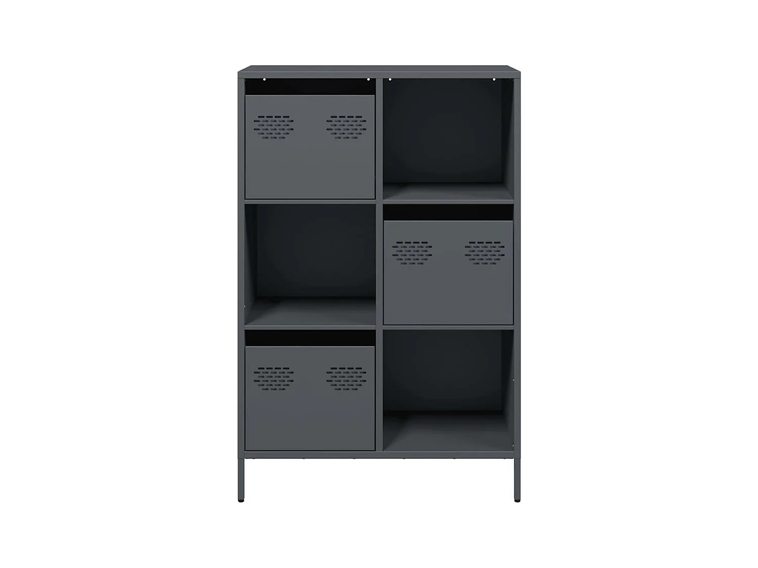 Credenza Antracite 68x39x103,5 cm Acciaio