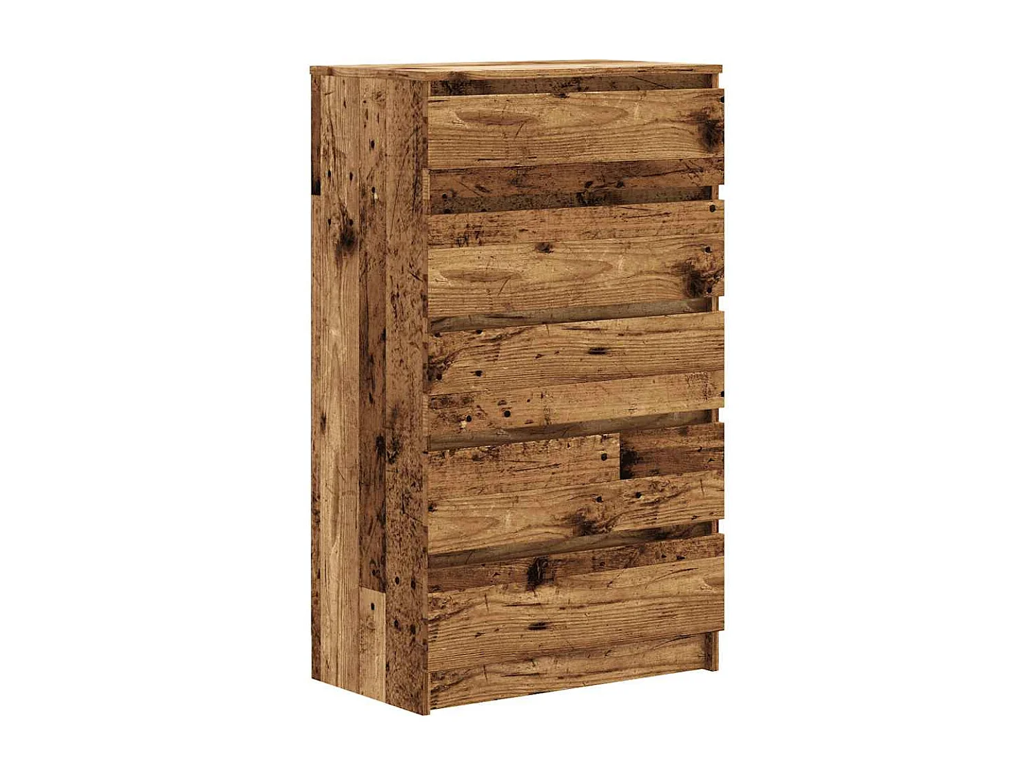 Commode vieux bois 60x36x103 cm bois d'ingénierie