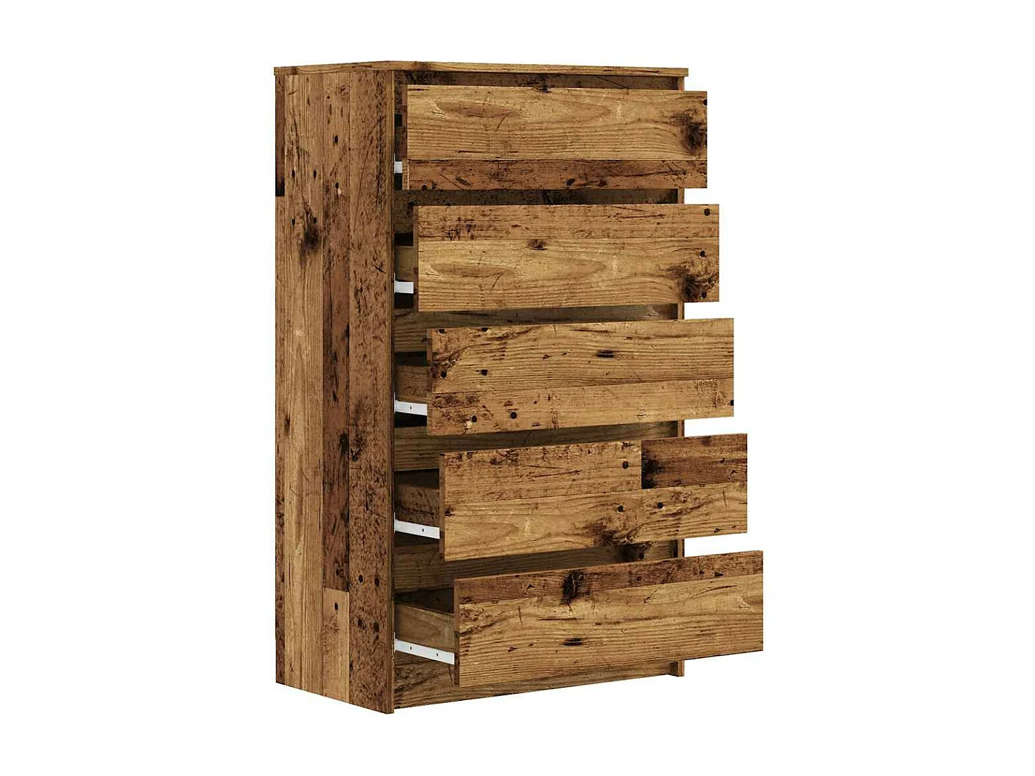 Commode vieux bois 60x36x103 cm bois d'ingénierie