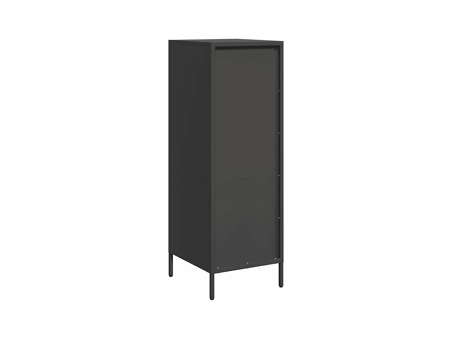 Buffet haut noir 39x35x103,5 cm acier
