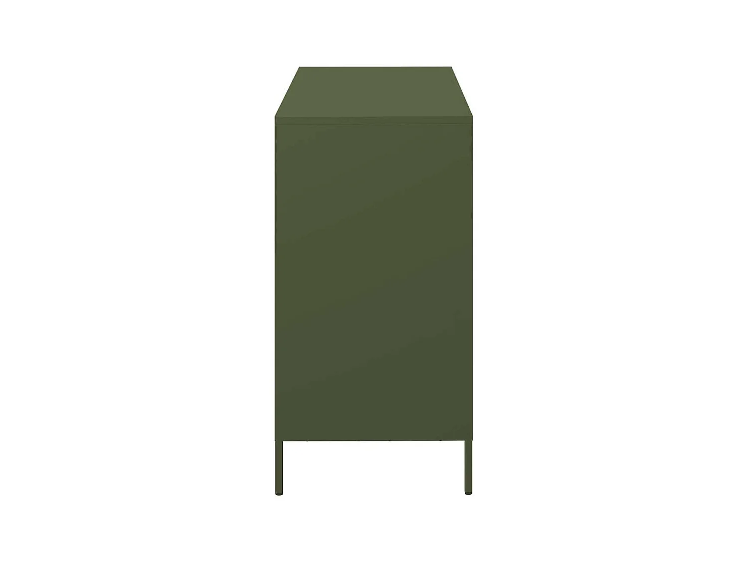 Dressoir 101,5x39x73,5 cm koudgewalst staal olijfgroen