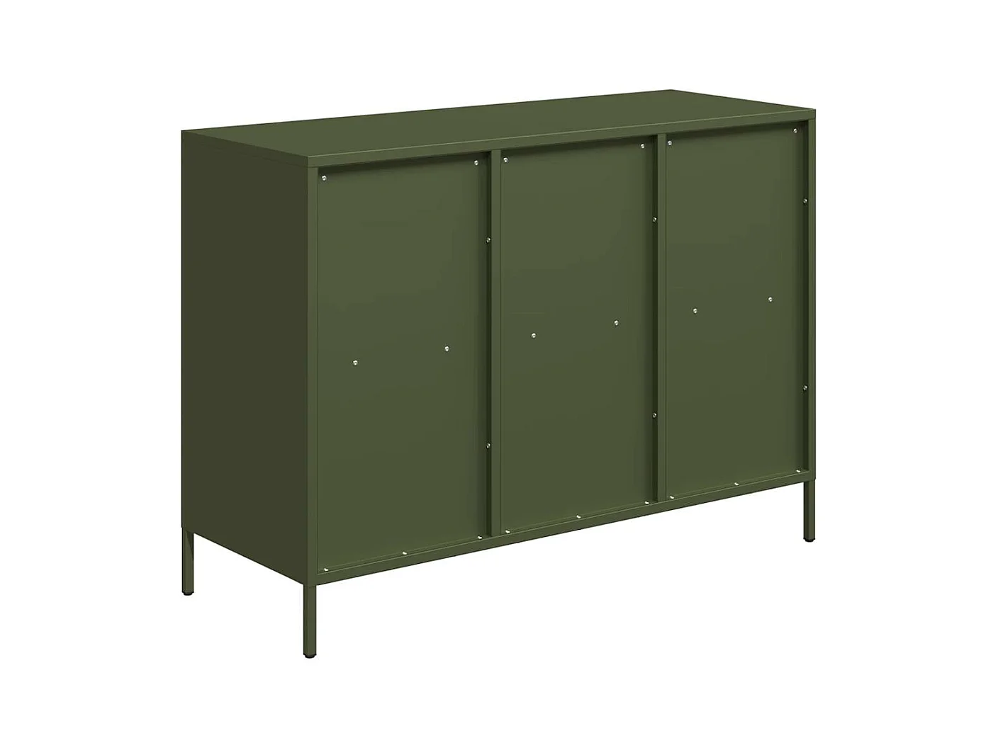 Dressoir 101,5x39x73,5 cm koudgewalst staal olijfgroen