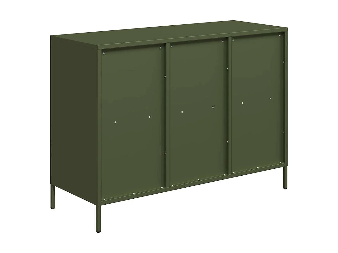 Sideboard Olivgrün 101,5x39x73,5 cm Kaltgewalzter Stahl