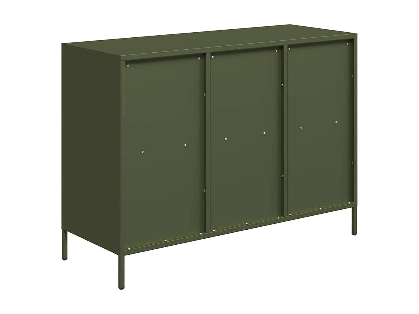 Sideboard Olivgrün 101,5x39x73,5 cm Kaltgewalzter Stahl