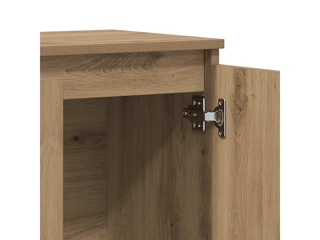 Buffet chêne artisanal 102x35x70 cm bois d'ingénierie