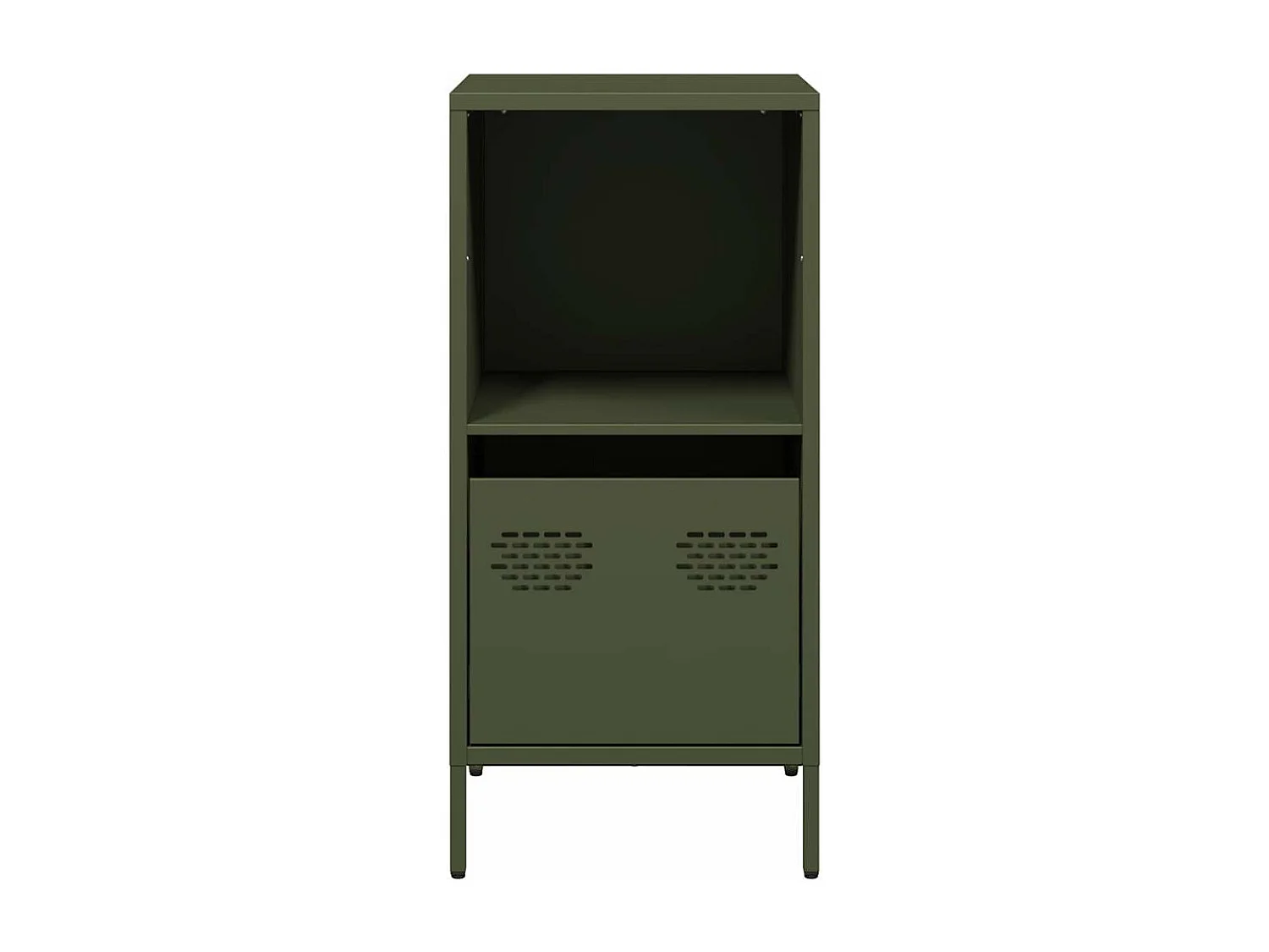 Buffet vert olive 35x39x73,5 cm acier laminé à froid