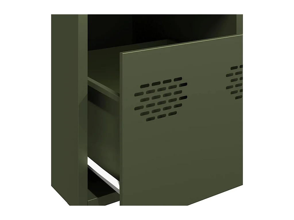 Hoge kast 39x35x103,5 cm staal olijfgroen