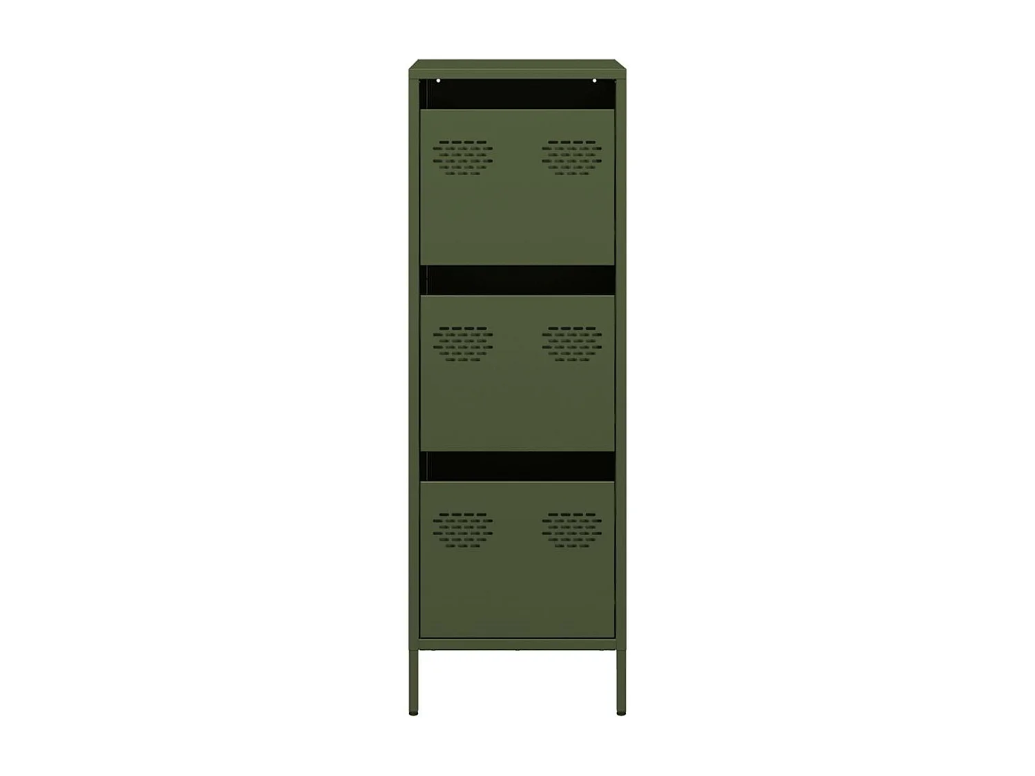 Highboard Olivgrün 39x35x103,5 cm Stahl
