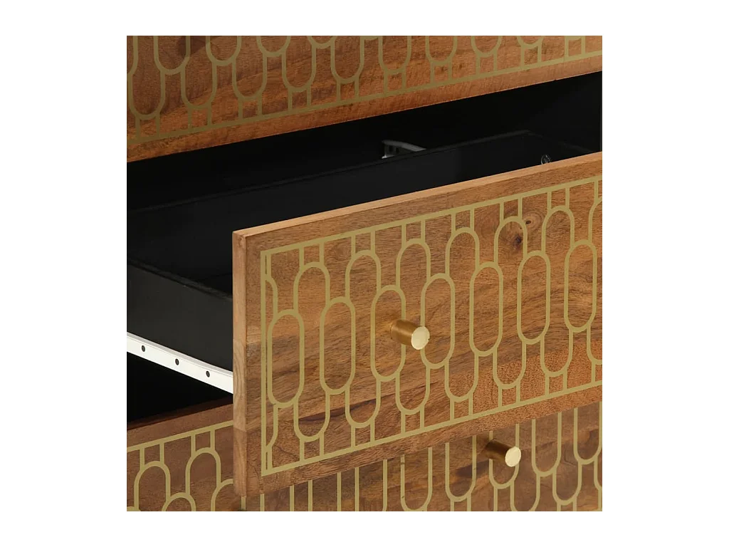 Móvel de apoio 60x33x75 cm madeira de mangueira maciça