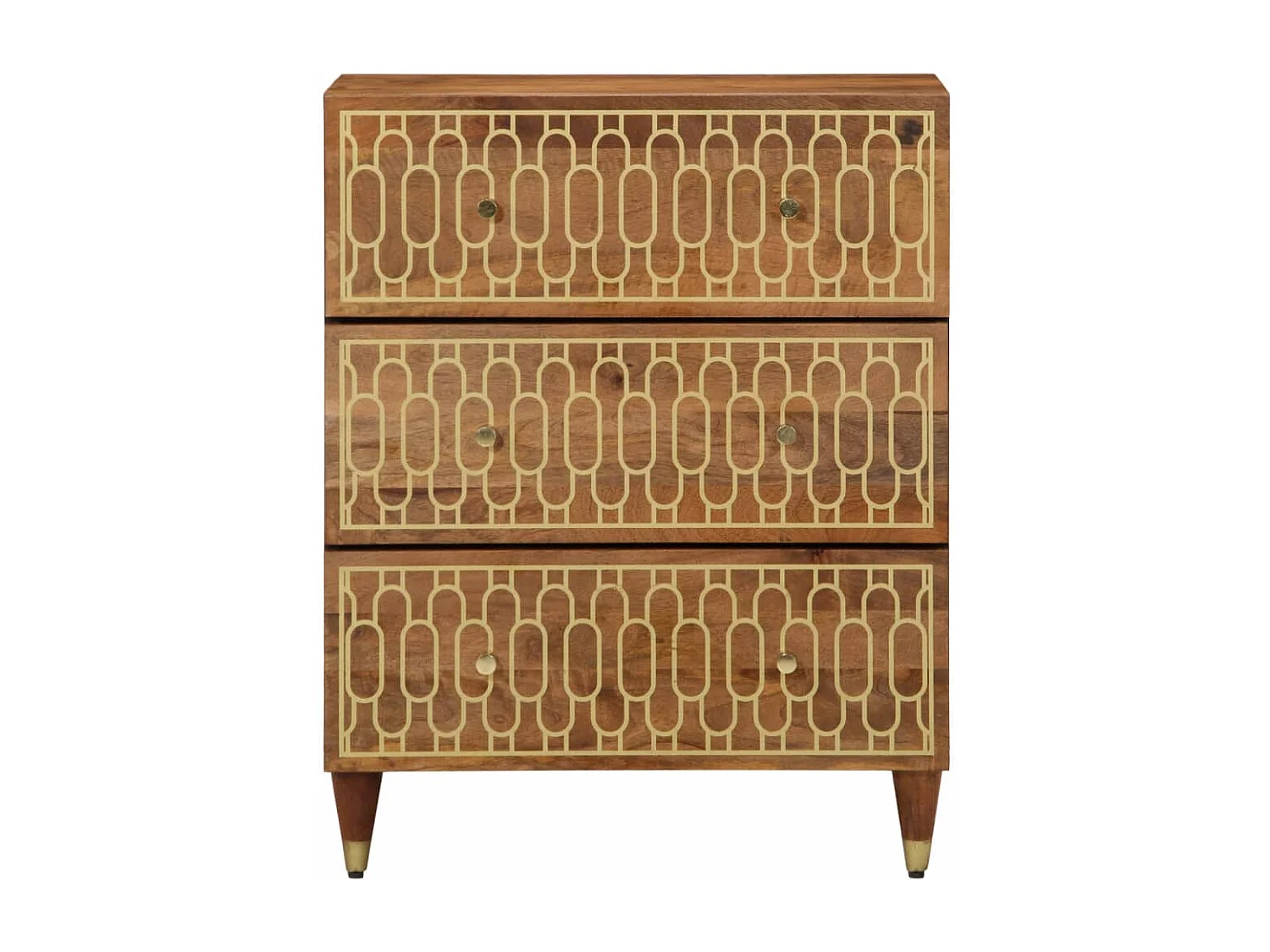 Credenza 60x33x75 cm in Legno Massello di Mango