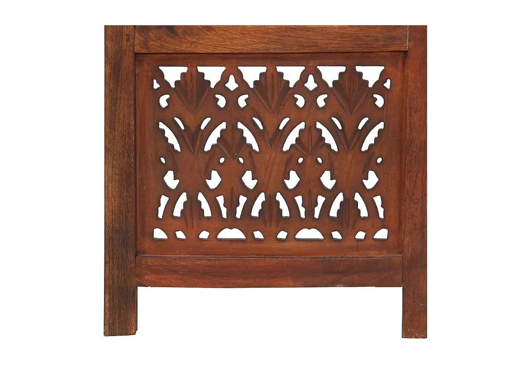 Cloison de séparation 3 panneaux Marron 120x165cm Bois manguier