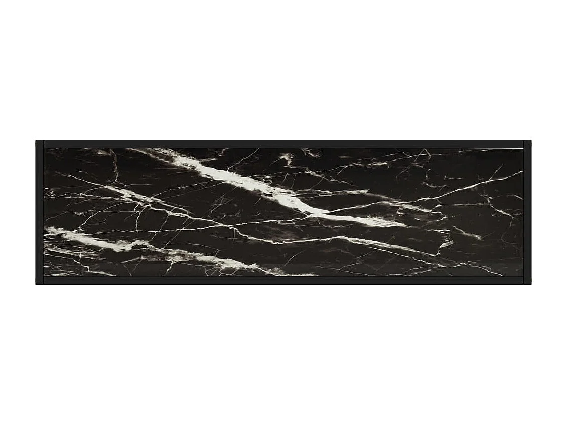 Wandtafel 120x35x75 cm gehard glas zwart