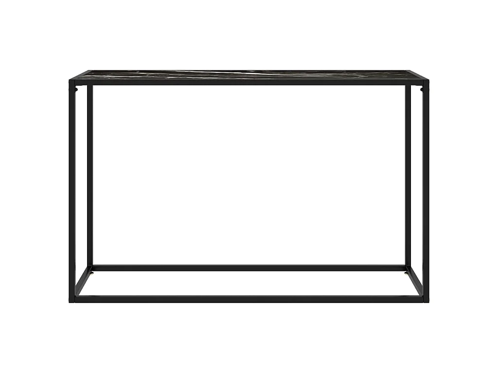 Table console Noir 120x35x75 cm Verre trempé