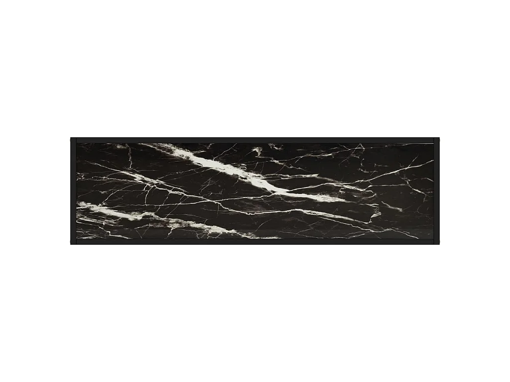 Table console Noir 120x35x75 cm Verre trempé