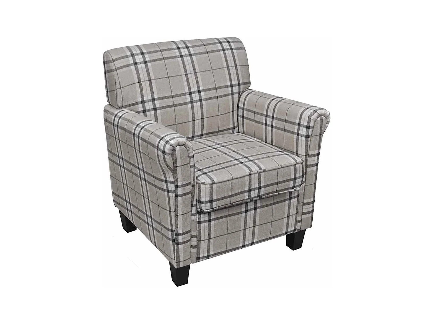 Fauteuil avec coussin Crème Tissu