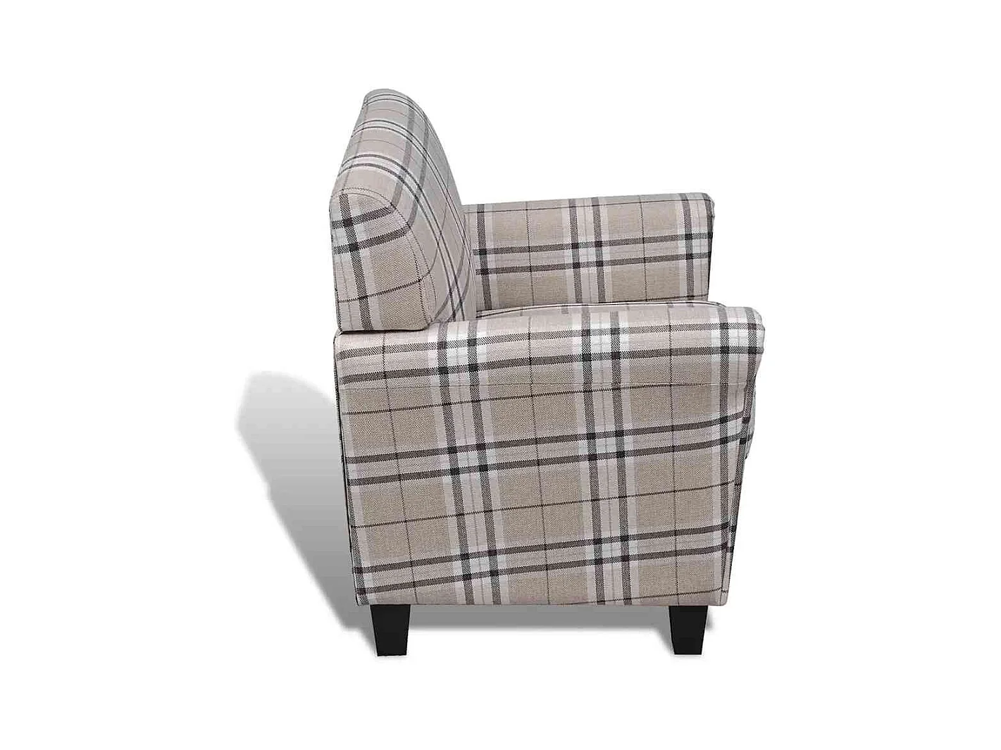 Fauteuil avec coussin Crème Tissu