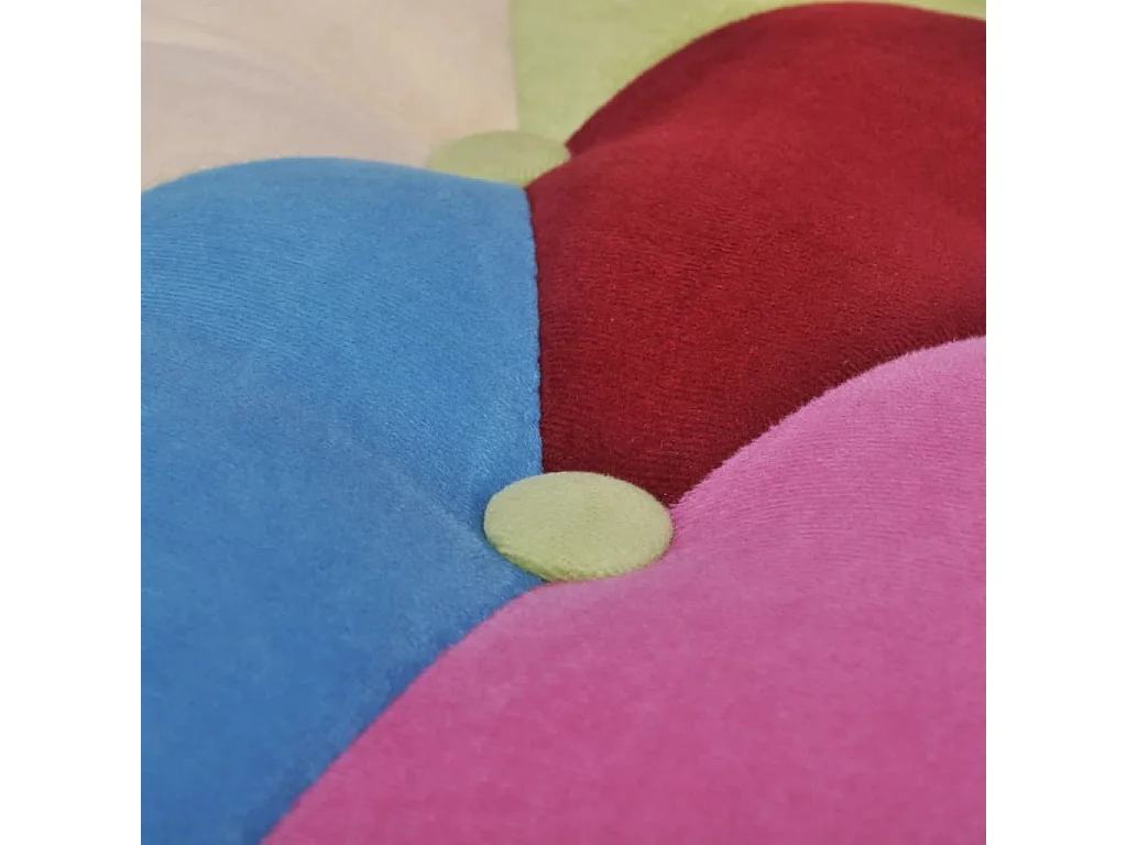 Chaises en style français lot de 2 avec design patchwork tissu