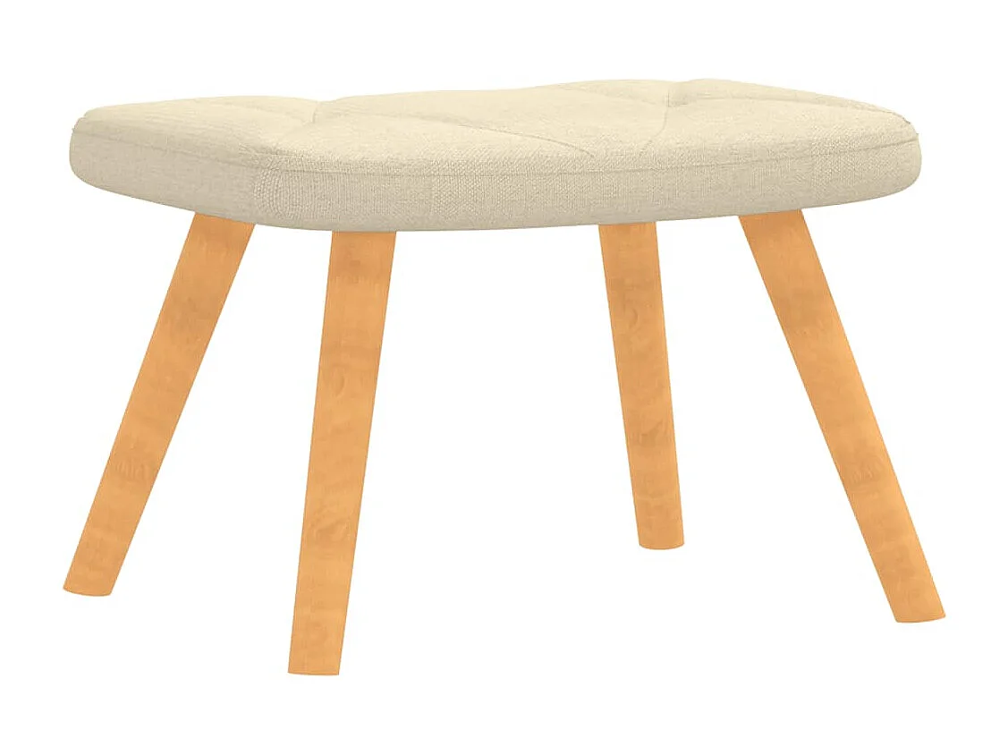 Relaxsessel mit Hocker Creme Stoff