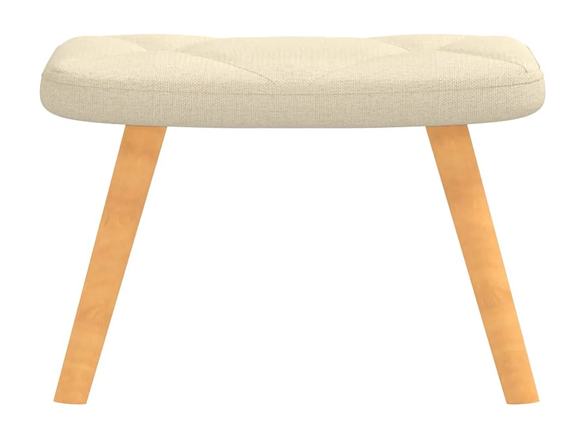 Relaxsessel mit Hocker Creme Stoff