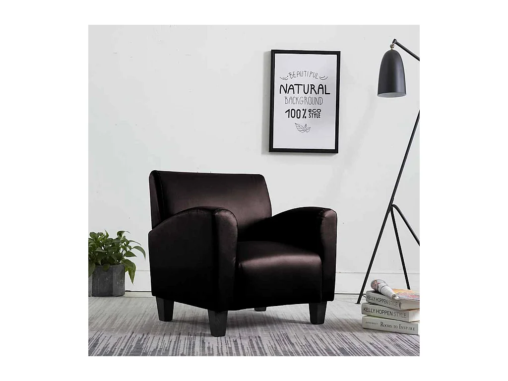 Chaise de canapé Marron foncé Similicuir