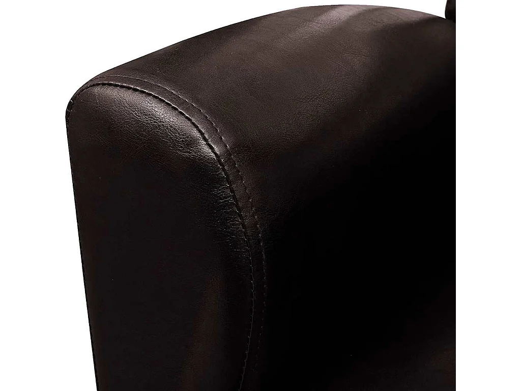 Chaise de canapé Marron foncé Similicuir