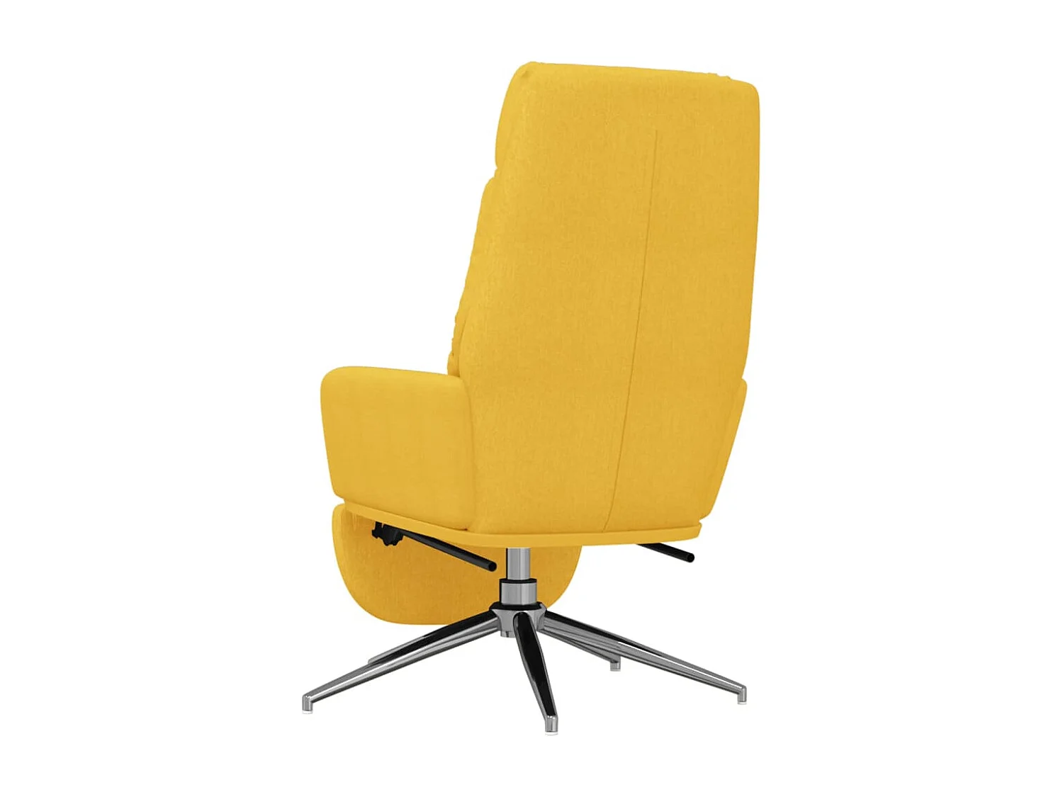 Chaise de relaxation avec repose-pied Jaune moutarde Tissu