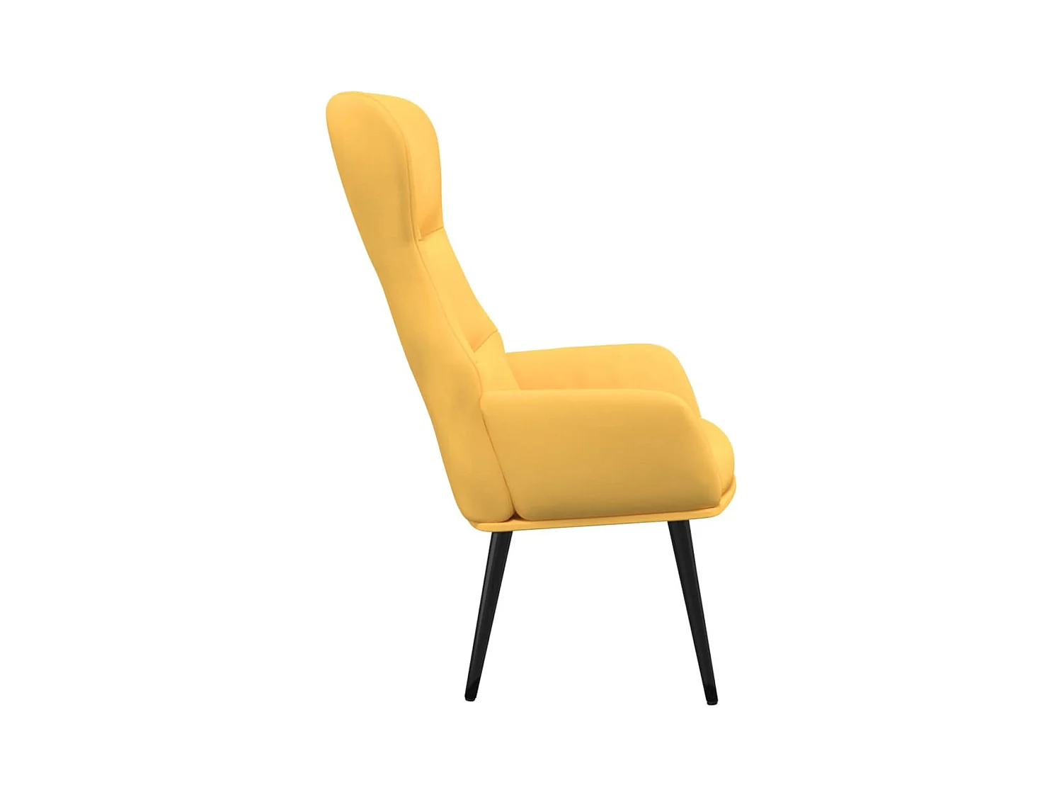 Chaise de relaxation Jaune moutarde Tissu