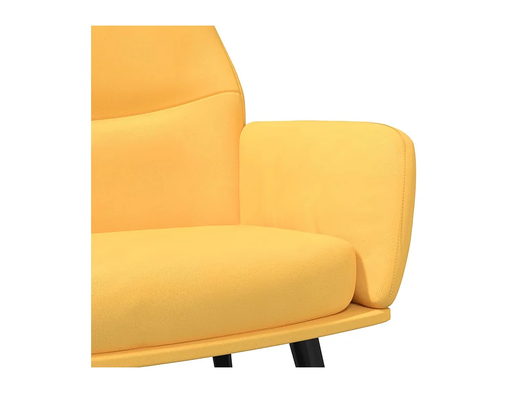 Chaise de relaxation Jaune moutarde Tissu