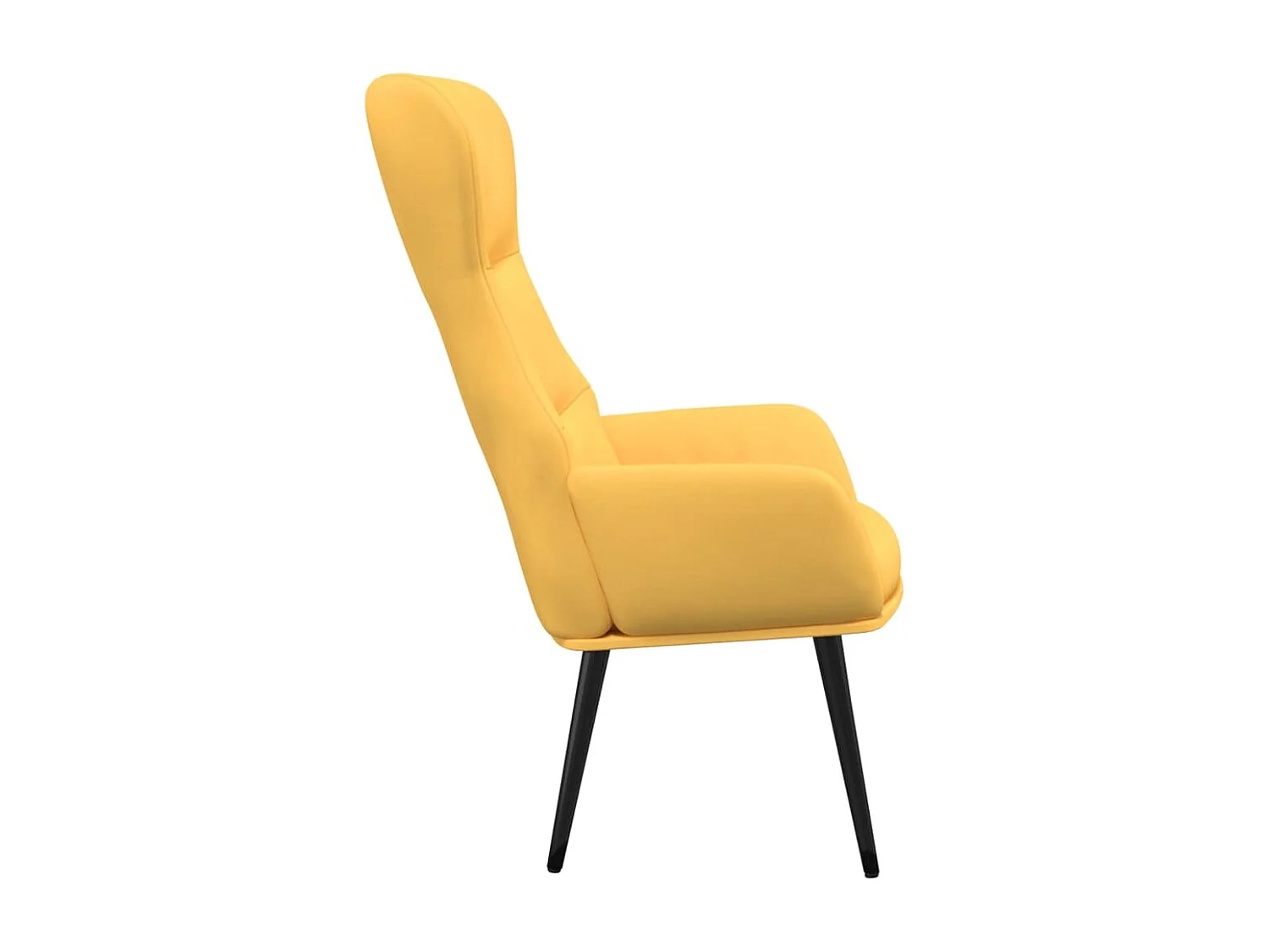 Chaise de relaxation Jaune moutarde Tissu