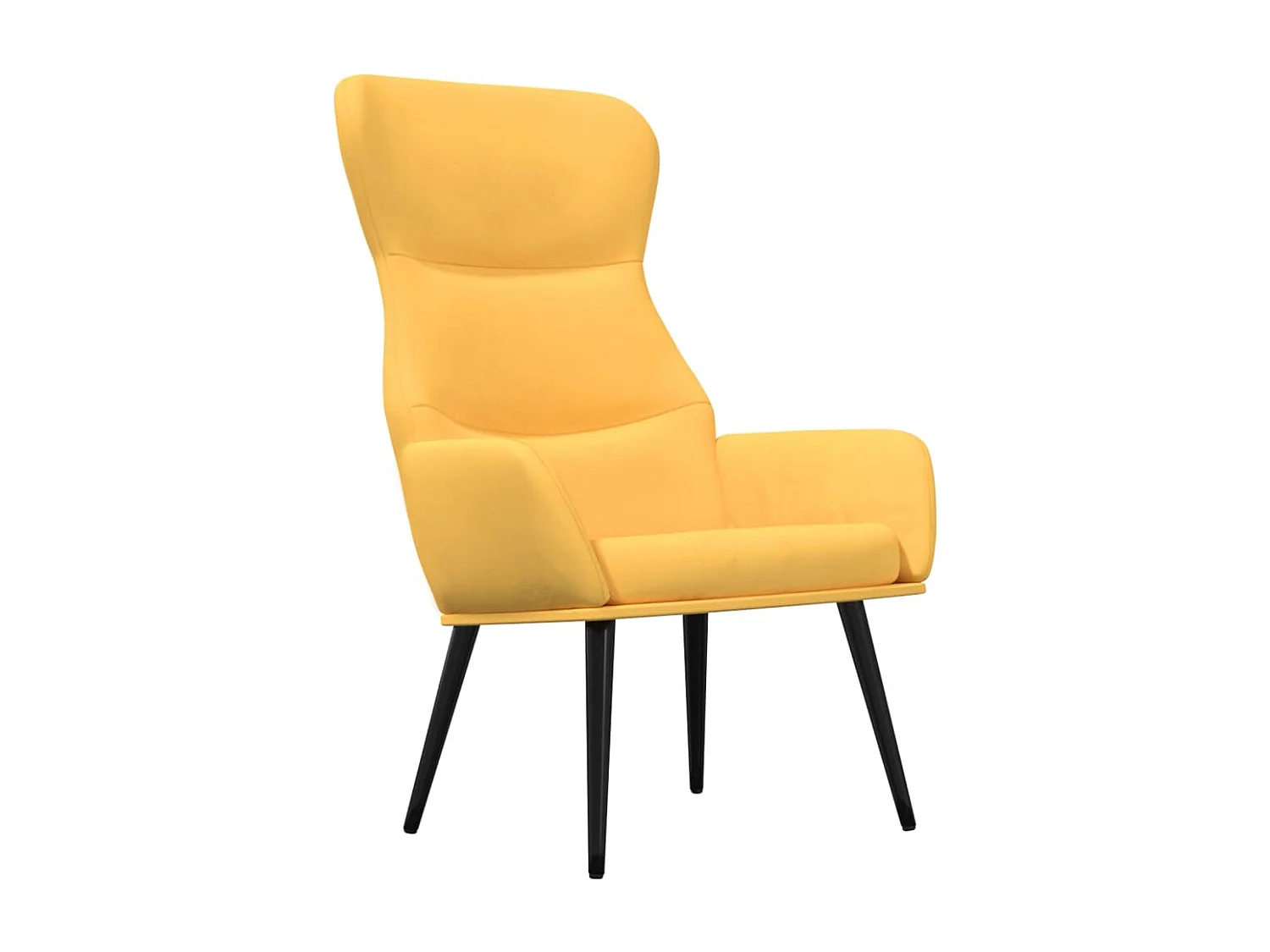 Chaise de relaxation Jaune moutarde Tissu