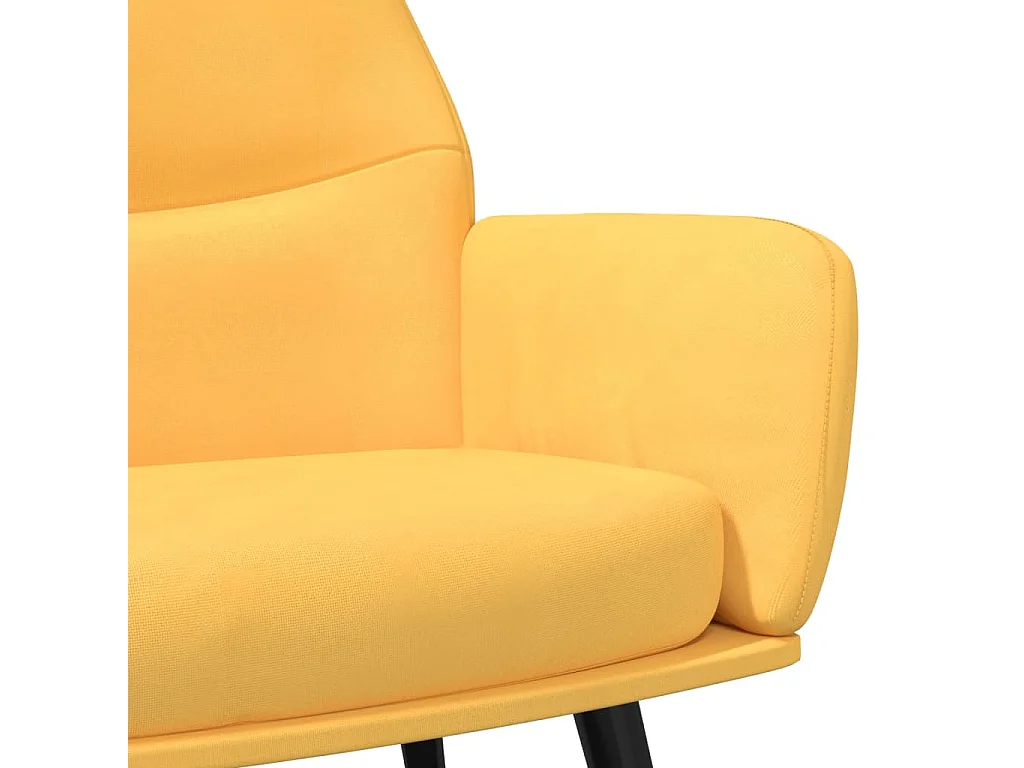Chaise de relaxation Jaune moutarde Tissu