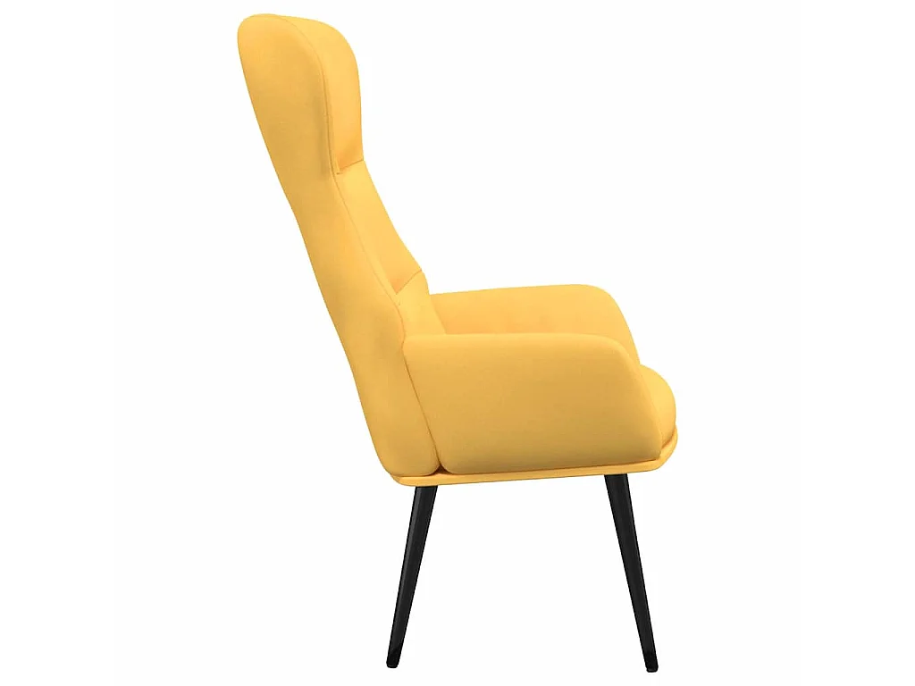 Sillón de relax de tela amarillo mostaza