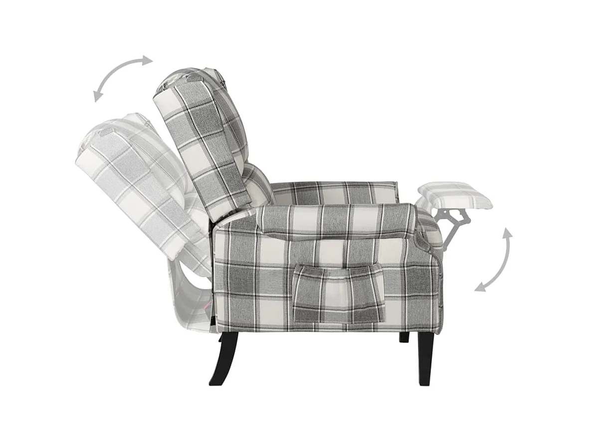 Fauteuil stof witgrijs