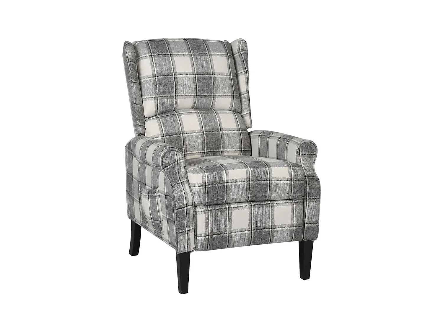 Fauteuil inclinable Gris blanc Tissu