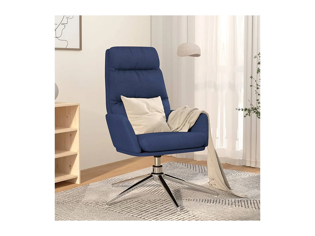 Chaise de relaxation Bleu Tissu
