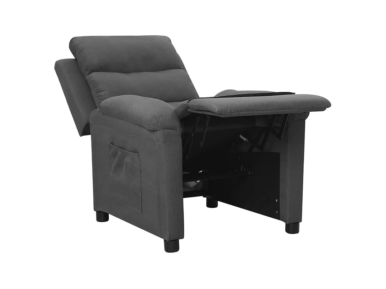 Fauteuil inclinable Gris foncé Tissu