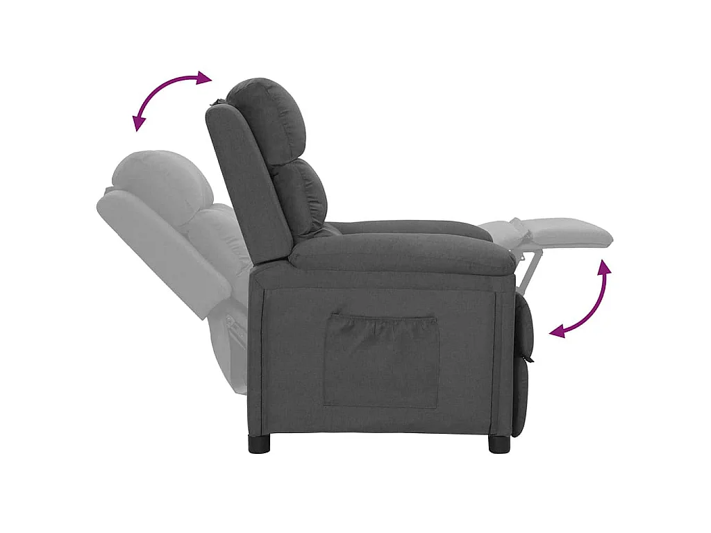 Relaxsessel Dunkelgrau Stoff