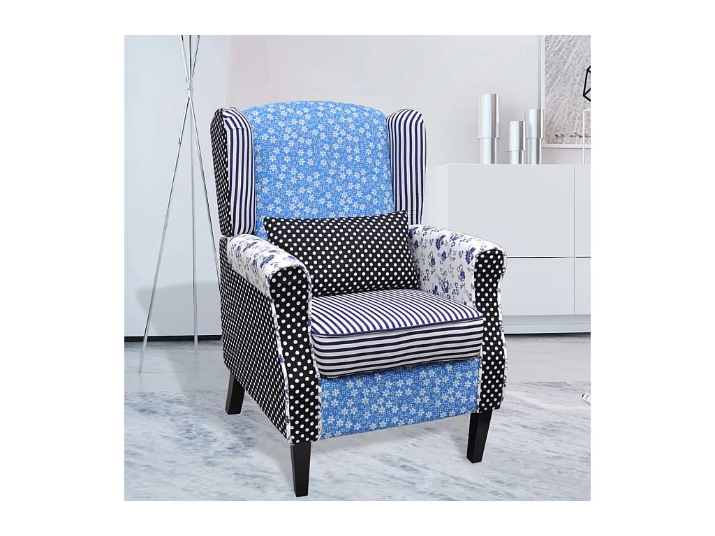 Fauteuil avec design de patchwork Tissu