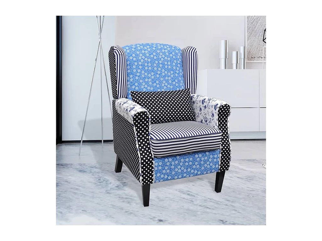 Fauteuil avec design de patchwork Tissu