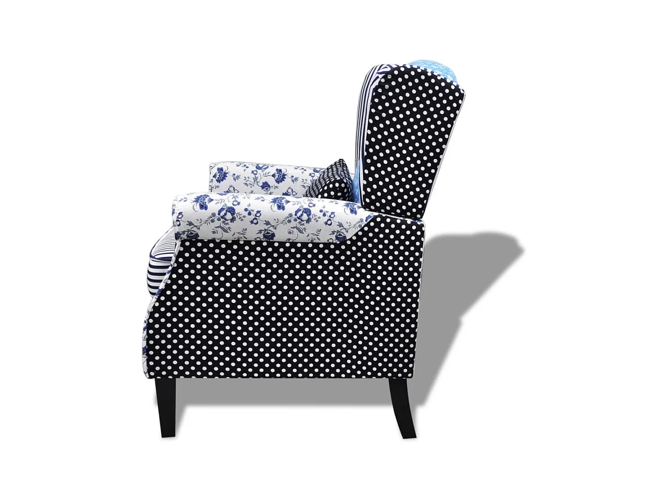Fauteuil avec design de patchwork Tissu