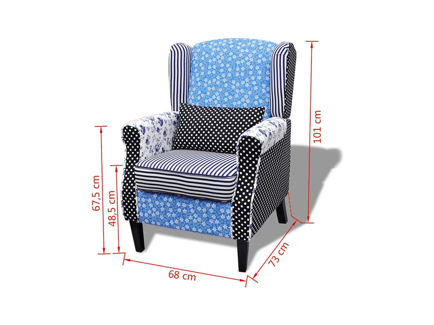 Sessel mit Patchwork-Design Stoff