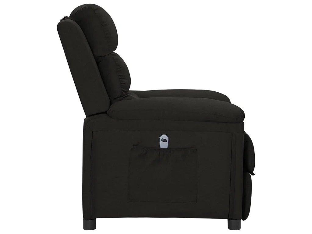Fauteuil inclinable électrique Noir Tissu