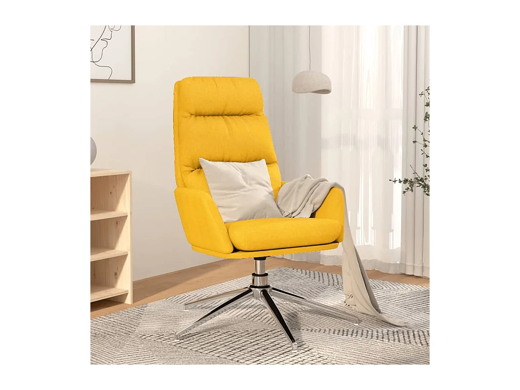 Chaise de relaxation Jaune moutarde Tissu