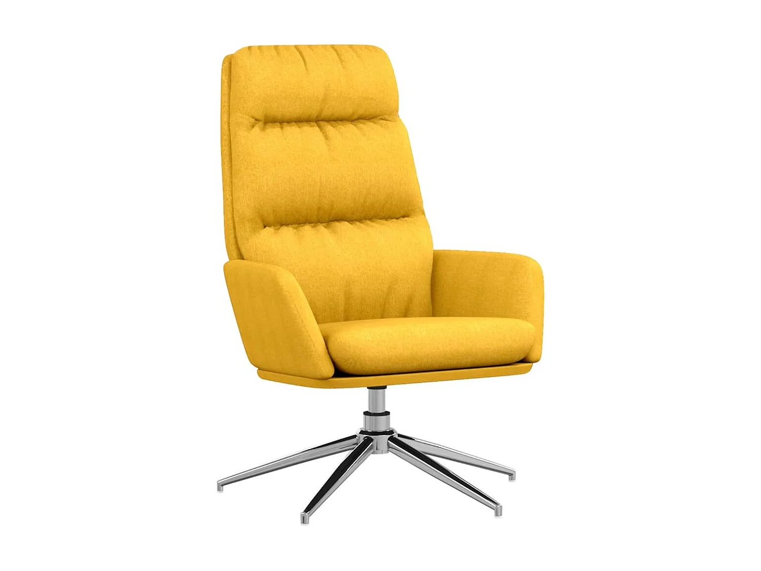 Cadeira de descanso tecido amarelo mostarda