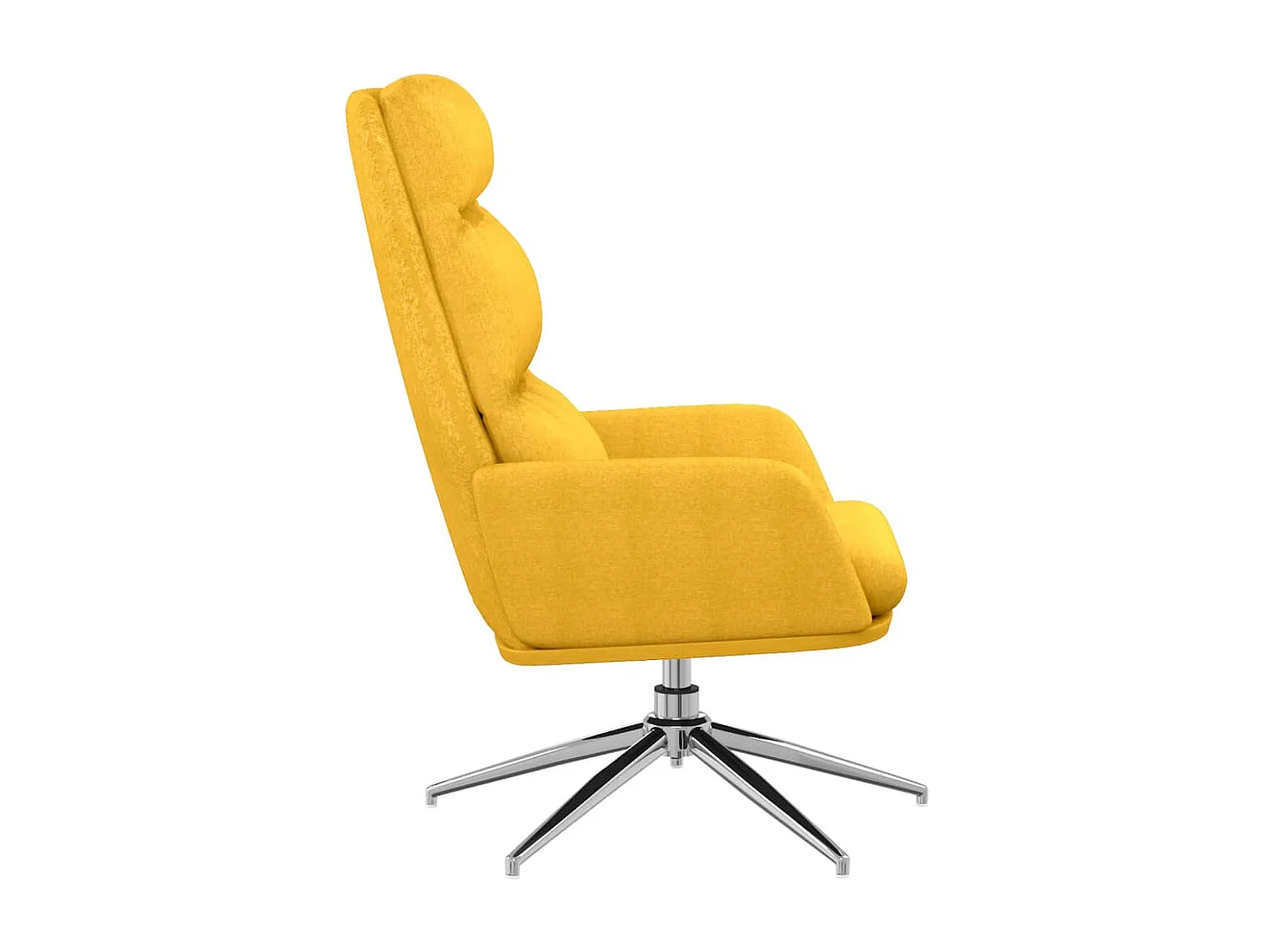 Cadeira de descanso tecido amarelo mostarda